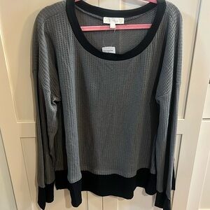 Weekend by Suzanne Betro Waffle Knit Top NWT